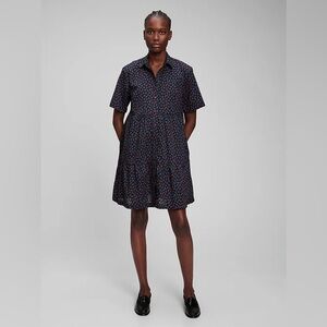 NEW GAP Tiered Mini Shirtdress Size XL